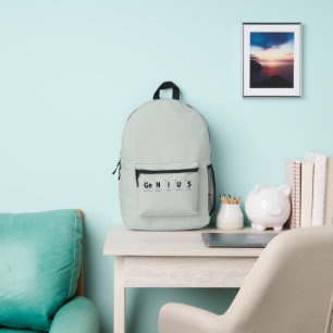 'Genius' Periodic Table Science - Soft Eucalyptus Printed Backpack