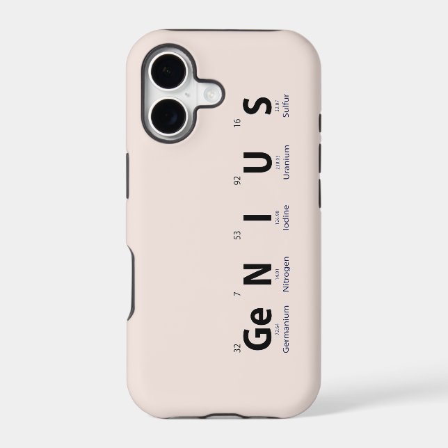 'Genius' Periodic Table - Soft Blush Beige (Back)