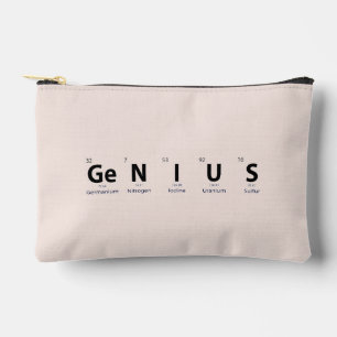 'Genius' Periodic Table - Soft Blush Beige Accessory Pouch