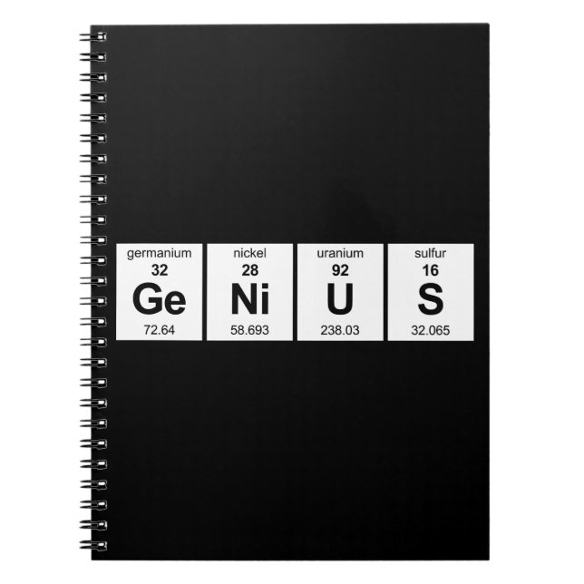 GeNiUS Periodic Table Spiral Notebook (Front)
