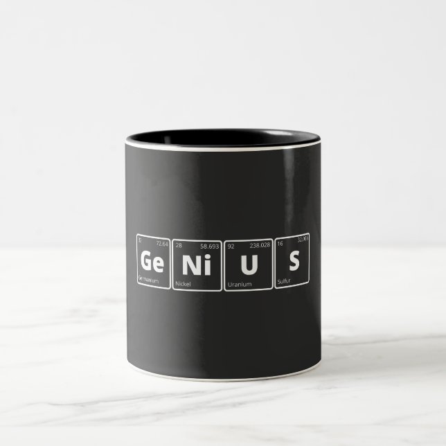 Genius - Periodic Table Two-Tone Coffee Mug (Center)