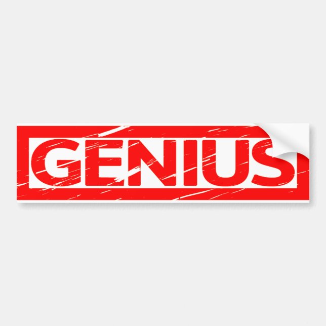 Genius Stamp Bumper Sticker (Front)