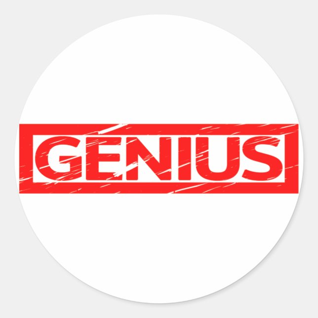 Genius Stamp Classic Round Sticker (Front)