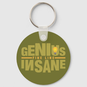 GENIUS VS INSANE custom key chain