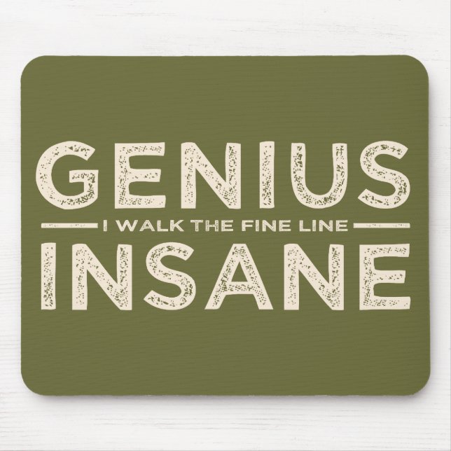 GENIUS VS INSANE custom mousepad (Front)