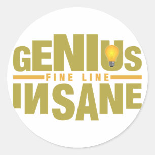 GENIUS VS INSANE custom stickers
