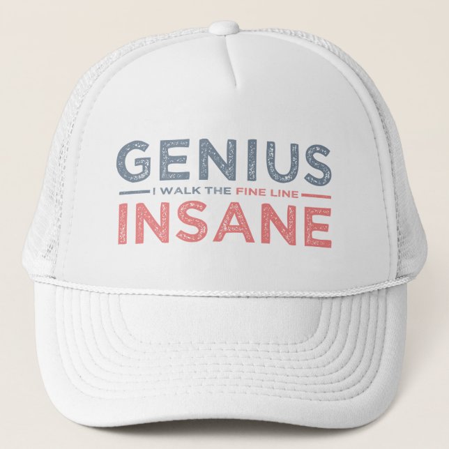 GENIUS VS INSANE hat - choose colour (Front)
