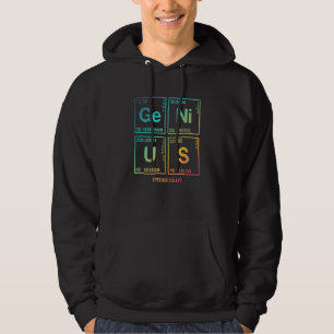 Genius Written In Elements Of The Periodic Table Hoodie