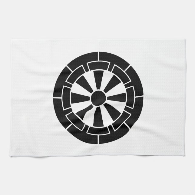 Genji cart tea towel (Horizontal)