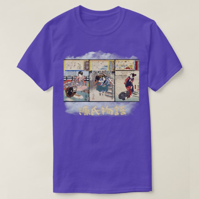 Genji Monogatari UkiyoE Trifold v1 T-Shirt (Design Front)