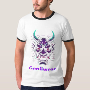 Genjiwear Cyber Oni Mask Tee – Futuristic Asian De