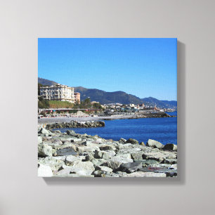 Genoa Coastline Canvas Print