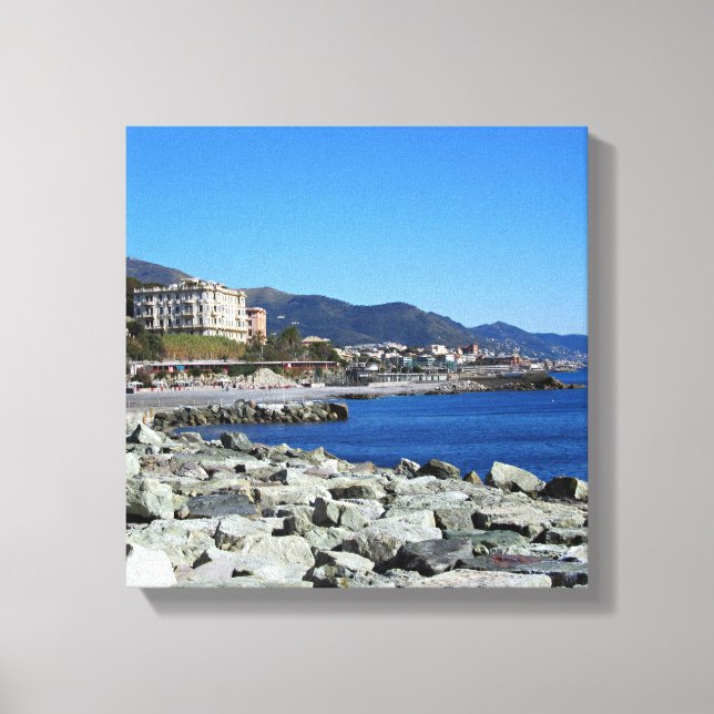 Genoa Coastline Canvas Print (Front)