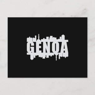 Genoa Italy City Skyline Cityscape Funny Gift Postcard