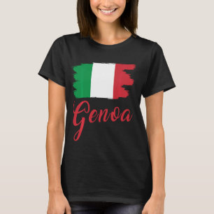 Genoa Italy Flag Italian Roots Holiday T-Shirt