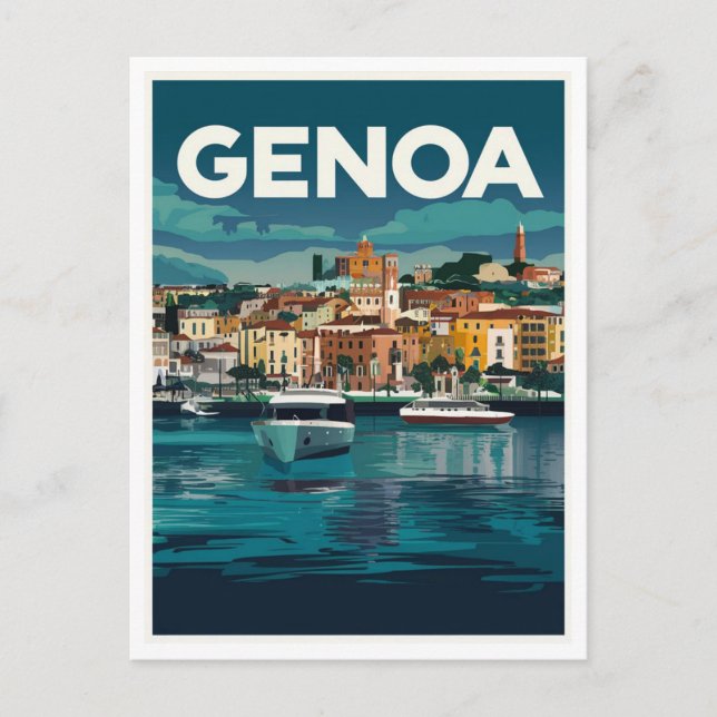Genoa Italy Postcard (Front)