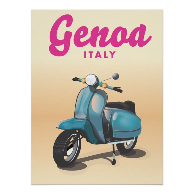 Genoa Italy scooter Poster (Front)