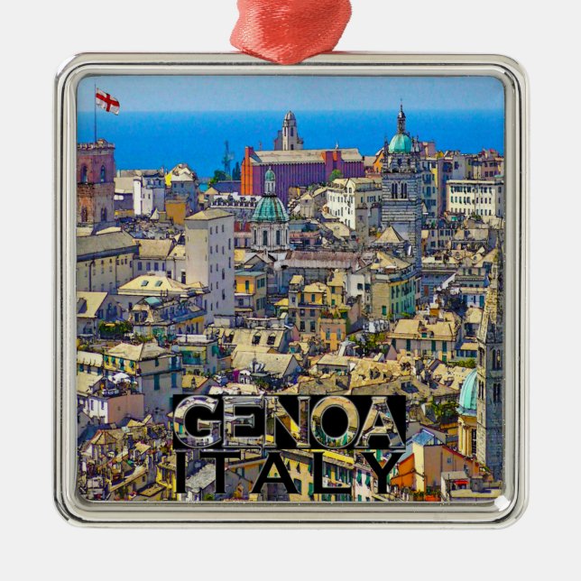 Genoa Metal Tree Decoration (Front)