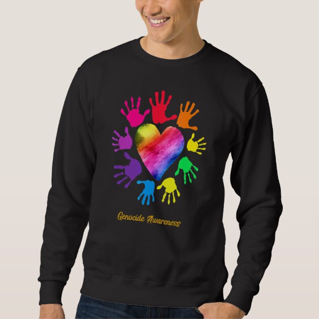 Genocide Awareness Hands Genocide Sweatshirt (Front)