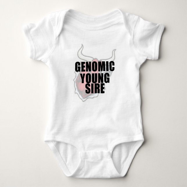 Genomic Young Sire Baby Bodysuit (Front)