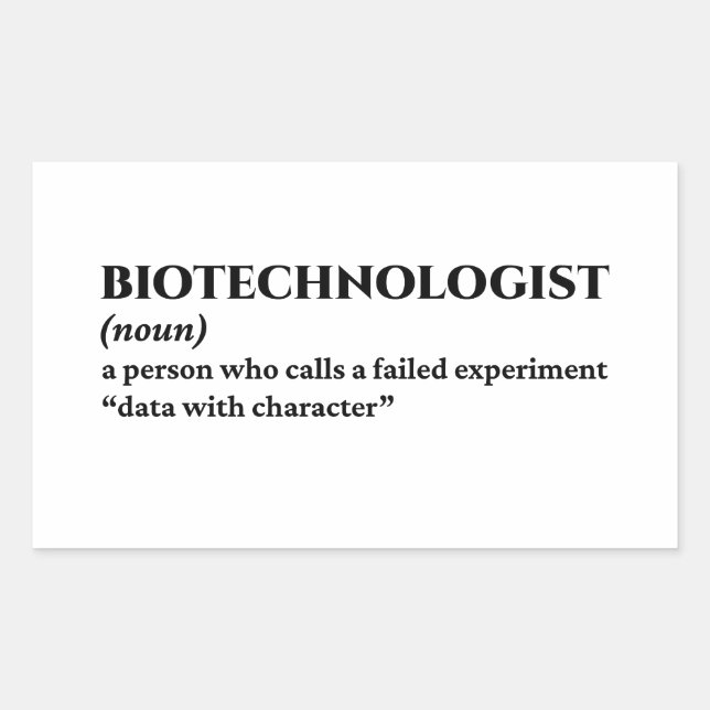 Genomics Researcher – Funny Definition Rectangular Sticker (Front)