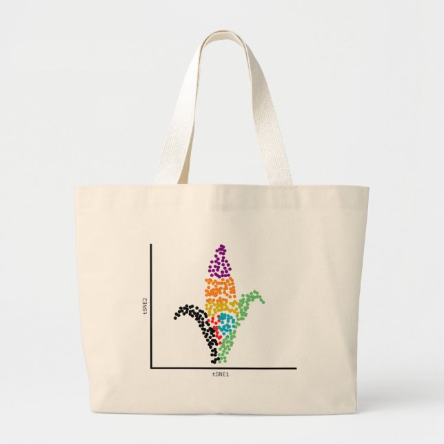 Genomics Single Cell Corn & I Heart scRNAseq Large Tote Bag (Front)