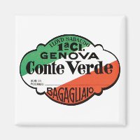 Genova Conte Verde Luggage Label