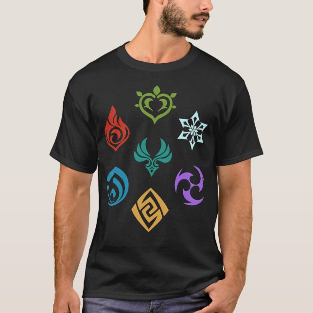 Genshin Impact All Elements T-Shirt (Front)