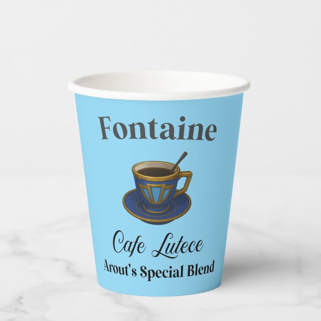 Genshin Impact Cafe Lutece Coffee Cup (Front)
