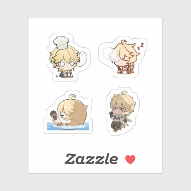 Genshin Impact Chibi Aether Sticker Set (Sheet)