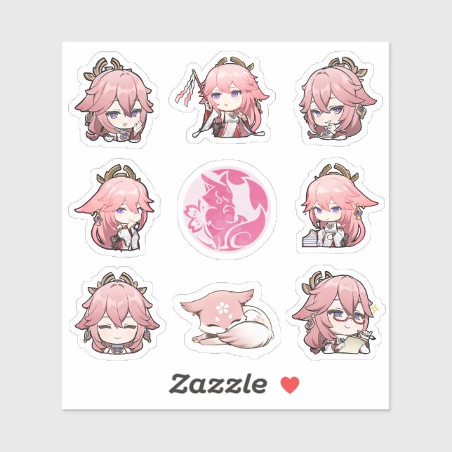 Genshin Impact Yae Miko Stickers (Sheet)