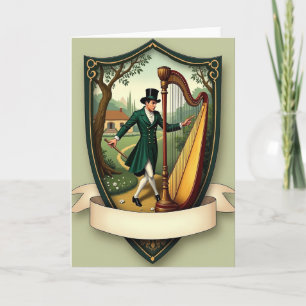 Genteel Melody Green Frock Card