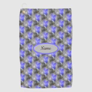 Gentian Flower Art Pattern Personalized  Golf Towel