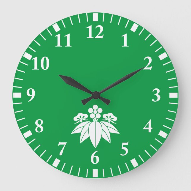 Gentian-style pine bamboo ume large clock (Front)