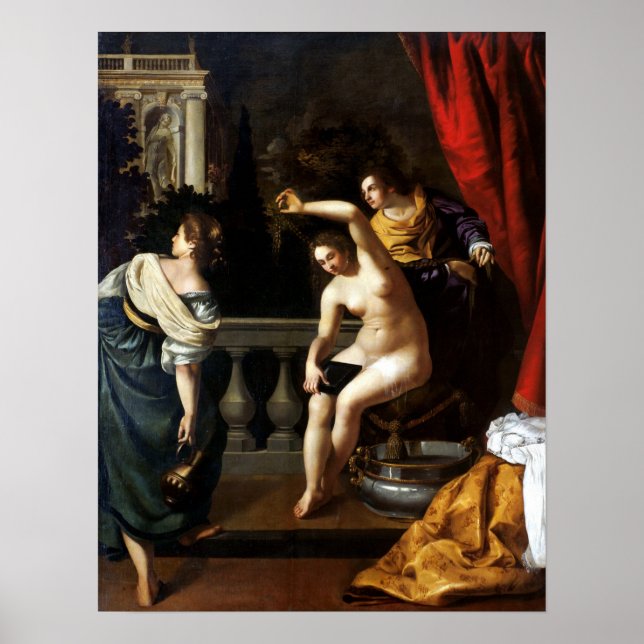 Gentileschi - Bathsheba At Her Bath 1645 Poster (Front)