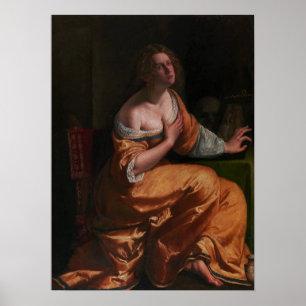 Gentileschi - Self Portrait As Maria Magdalena Poster