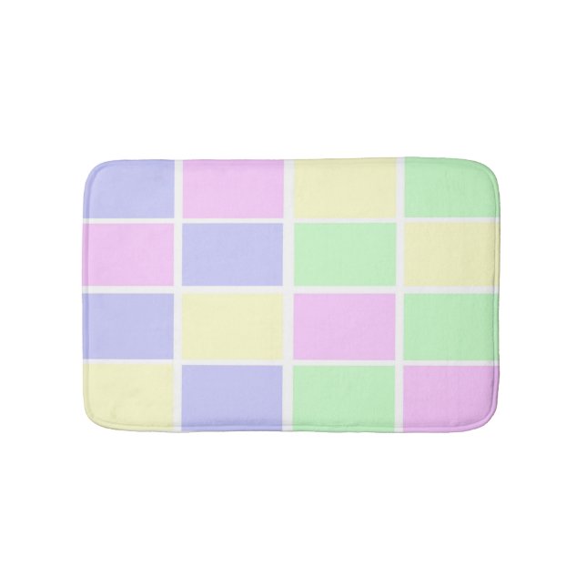 Gentle abstract spectrum of colours bath mat (Front)
