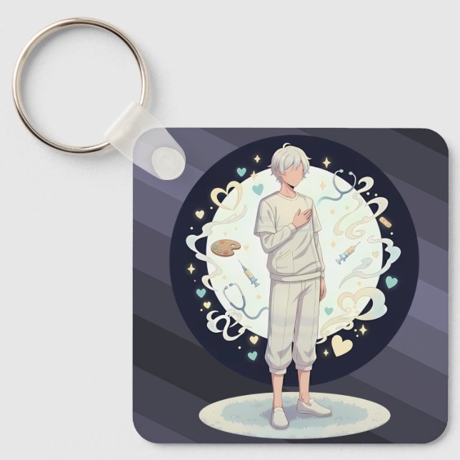Gentle Anime Doctor Art Key Ring (Front)