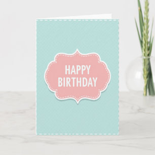 Gentle Aqua Birthday Card