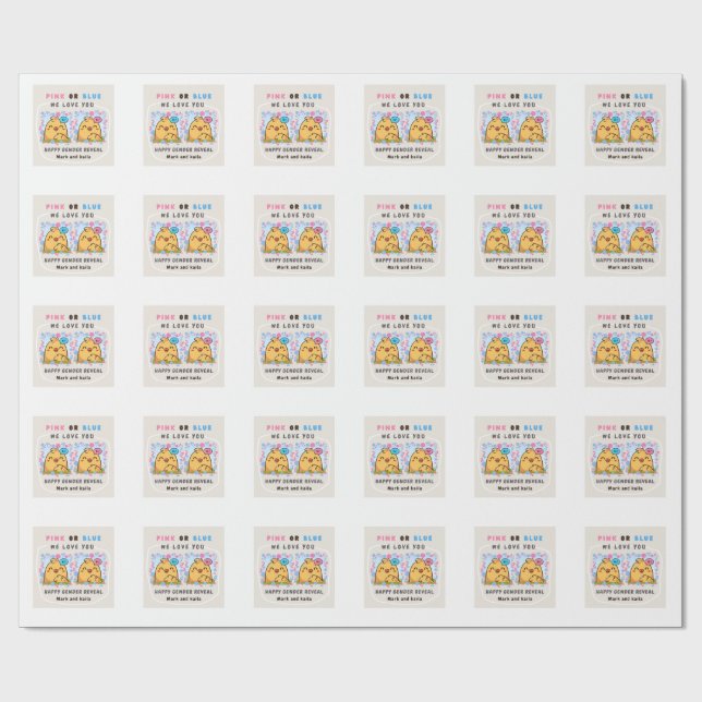 gentle baby reveal  wrapping paper (Flat)