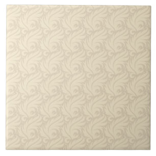 Gentle beige floral pattern tile