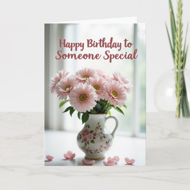 Gentle Birthday Bouquet Card (Front)