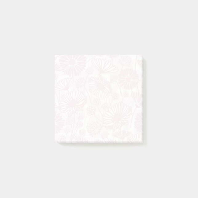 Gentle Bloom (Pink | White) Post-it Notes (Front)