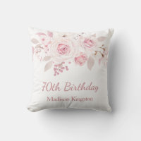 Gentle Blush Pink Floral 70th Birthday Party Gift