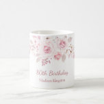 Gentle Blush Pink Floral 80th Birthday Party Gift Coffee Mug<br><div class="desc">Gentle Blush Pink Floral 80th Birthday Party Gift Coffee Mug

See matching collection in Niche and Nest Store</div>