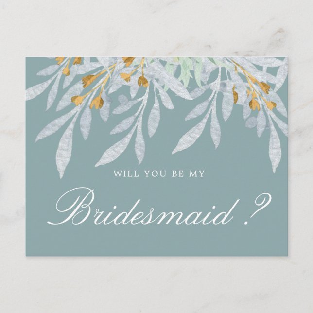 Gentle Botanics | Bridesmaid Invitation Postcard (Front)