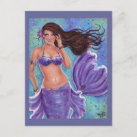 Gentle Breeze mermaid postcard By Renee L. Lavoie