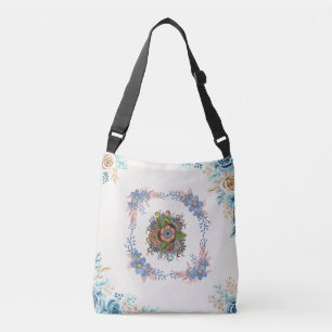 Gentle Calm Floral Wreath Crossbody Bag