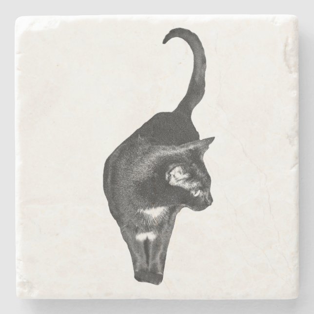 Gentle Cat Accent Stone Coaster (Front)