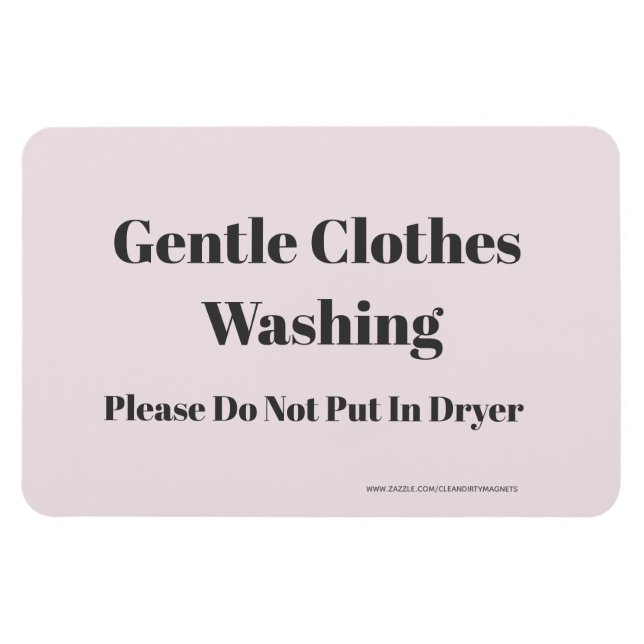Gentle Clothes Washing - w/website address Magnet (Horizontal)
